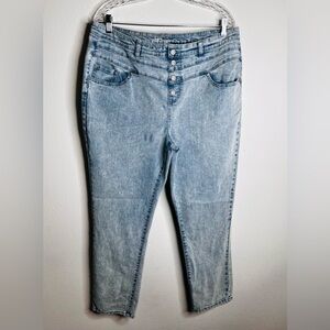 DG2 Straight Leg Washed Blue  Jeans, Size XLT